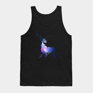 BLUE DEER IN THE NIGHT Tank Top